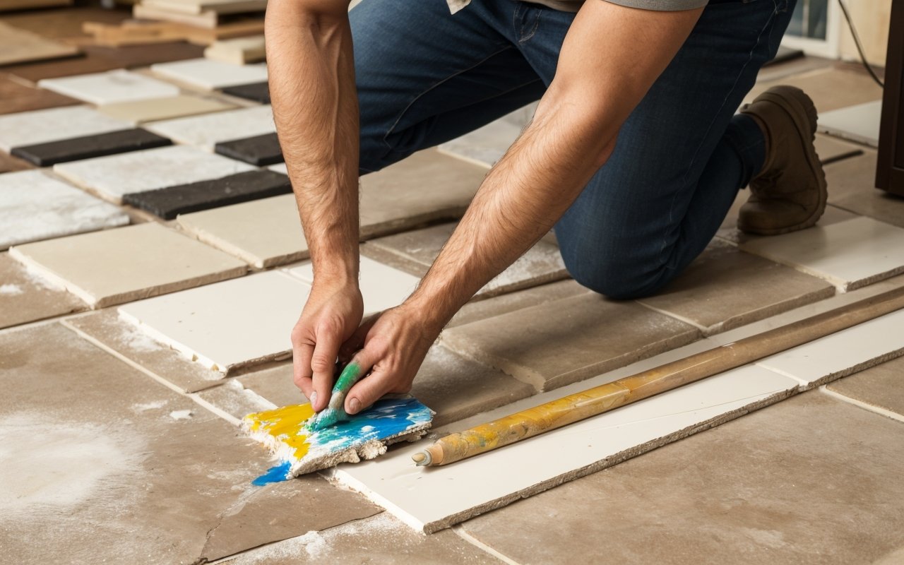 Ошибки в последовательности работ: почему нельзя красить до укладки плитки 1 Ошибки в последовательности работ: почему нельзя красить до укладки плитки