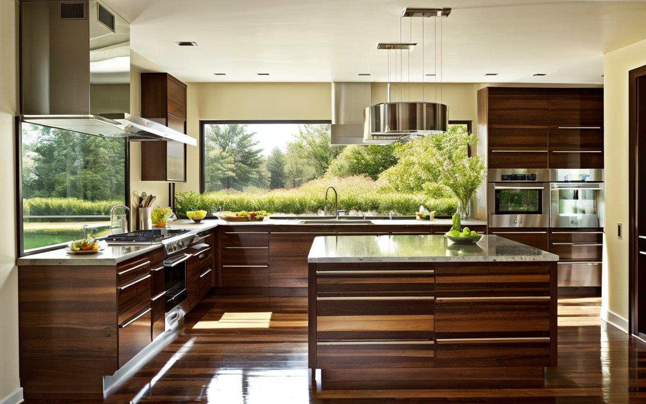 Кухонные острова с интегрированными аквариумами для расслабления во время готовки 1 Кухонные острова с интегрированными аквариумами для расслабления во время готовки