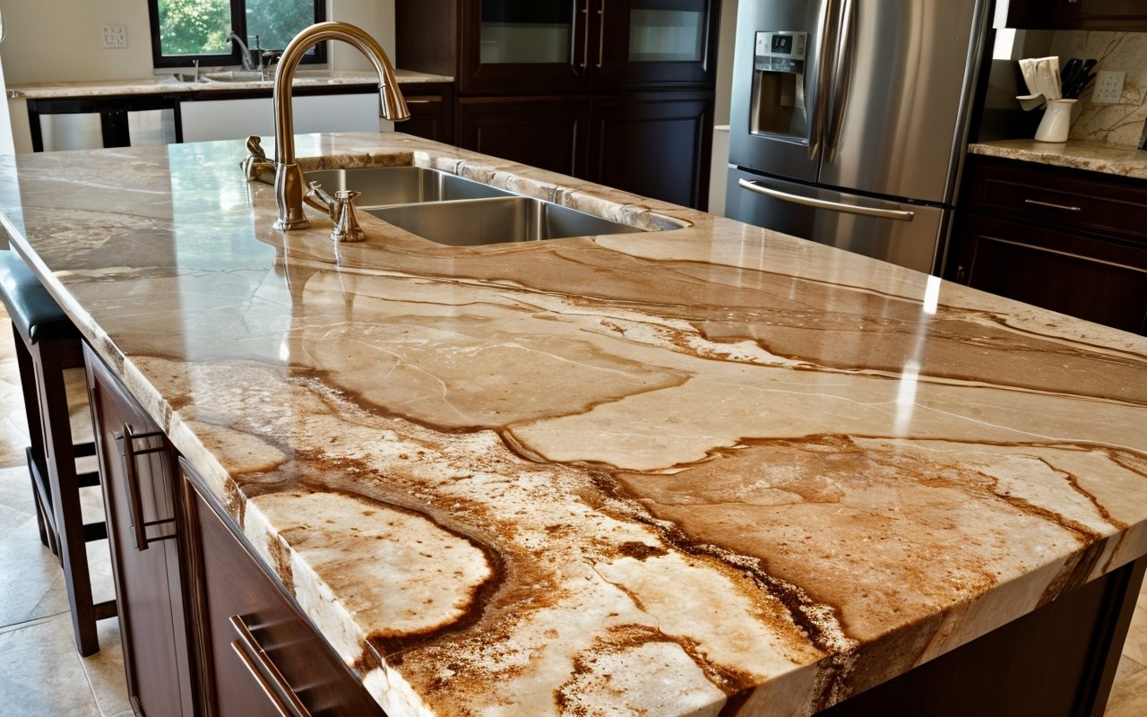 Столешница из жидкого камня: особенности 1 Столешница из жидкого камня: особенности