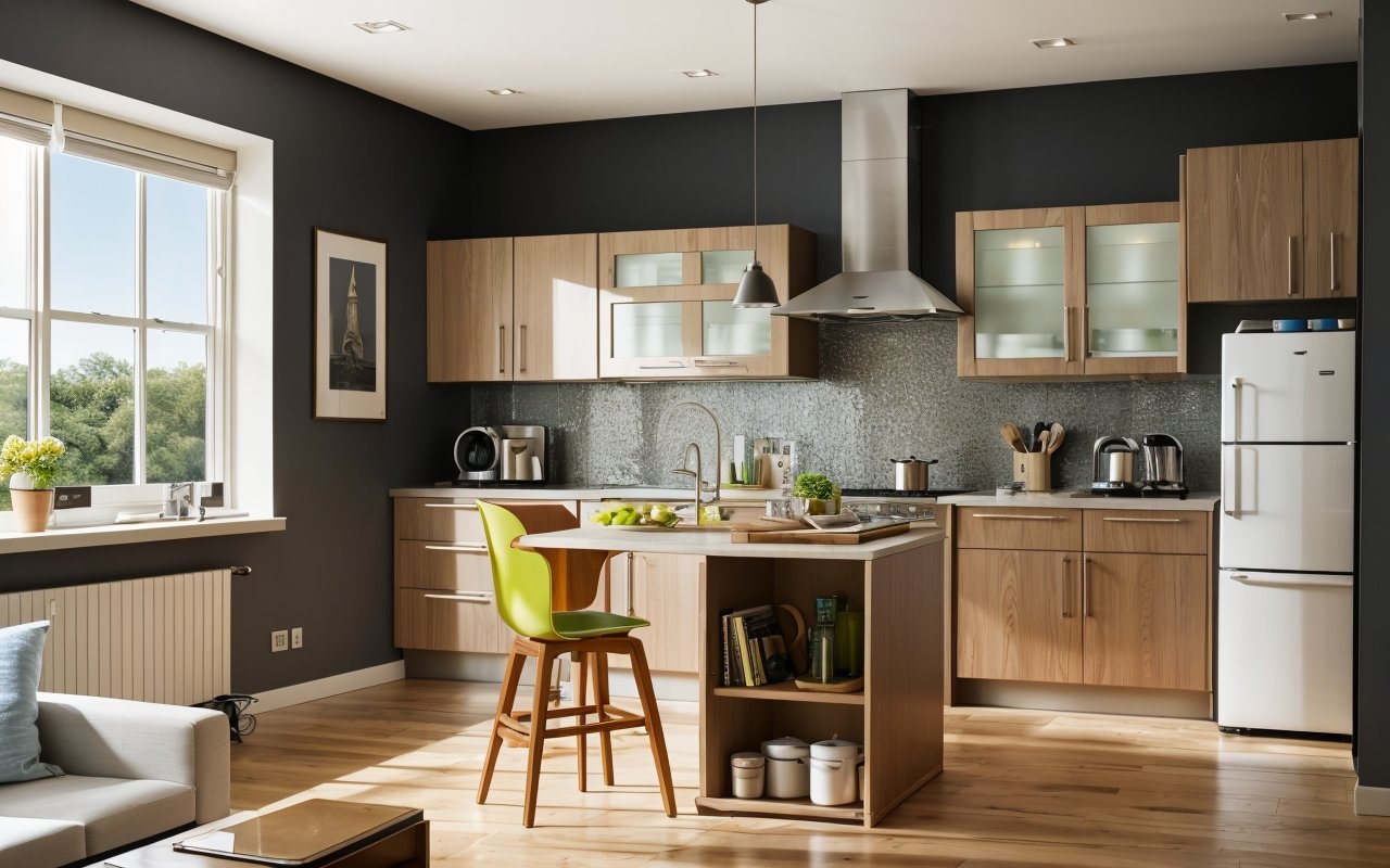 Создание мультифункционального пространства: как интегрировать кухонный гарнитур с рабочей зоной для удалённой работы 1 Создание мультифункционального пространства: как интегрировать кухонный гарнитур с рабочей зоной для удалённой работы