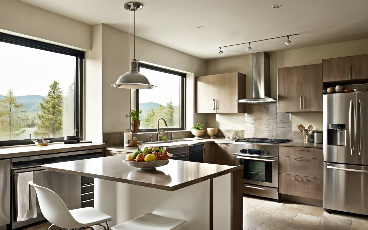 Кухня с двумя мойками: планировка 1 Кухня с двумя мойками: планировка