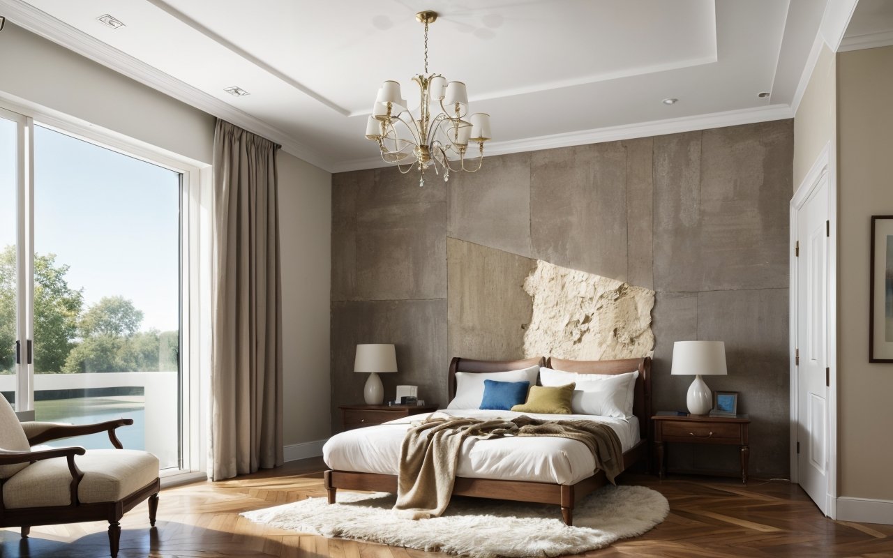 Нестандартные способы использования текстурной штукатурки для создания оптических иллюзий в интерьере: вуаль или объемные элементы 1 Нестандартные способы использования текстурной штукатурки для создания оптических иллюзий в интерьере: вуаль или объемные элементы