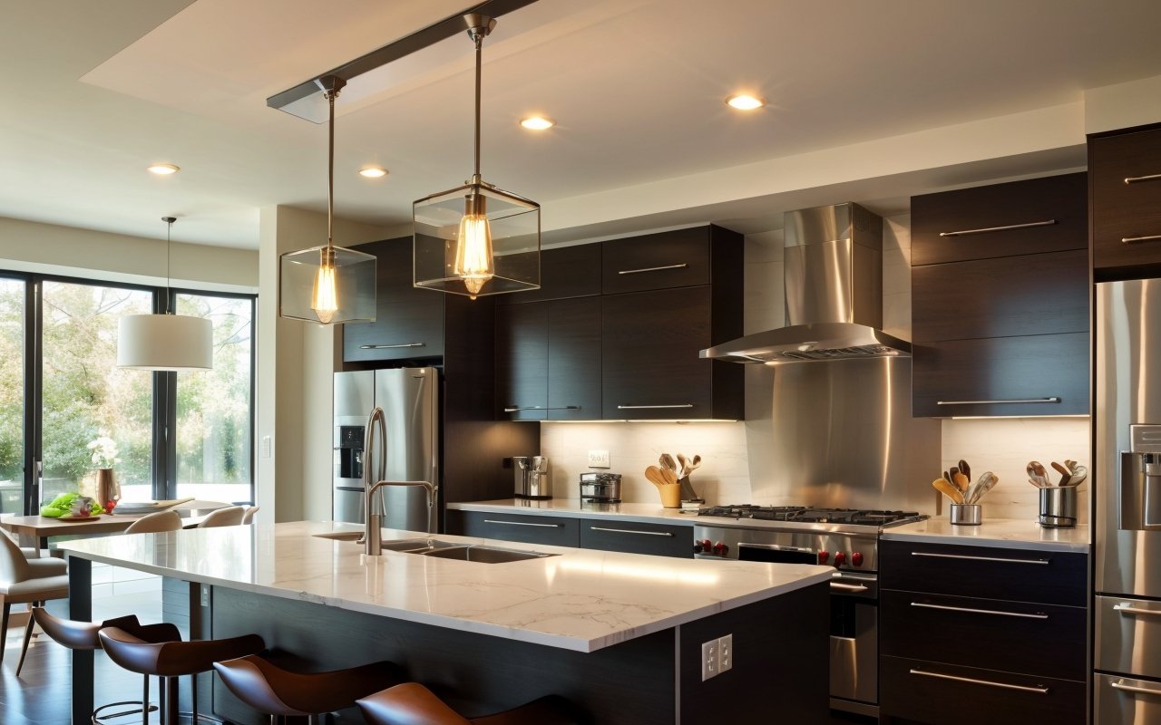 Нестандартные решения для освещения кухни: как интегрировать светодиоды в кухонные фасады и подвесные элементы 1 Нестандартные решения для освещения кухни: как интегрировать светодиоды в кухонные фасады и подвесные элементы